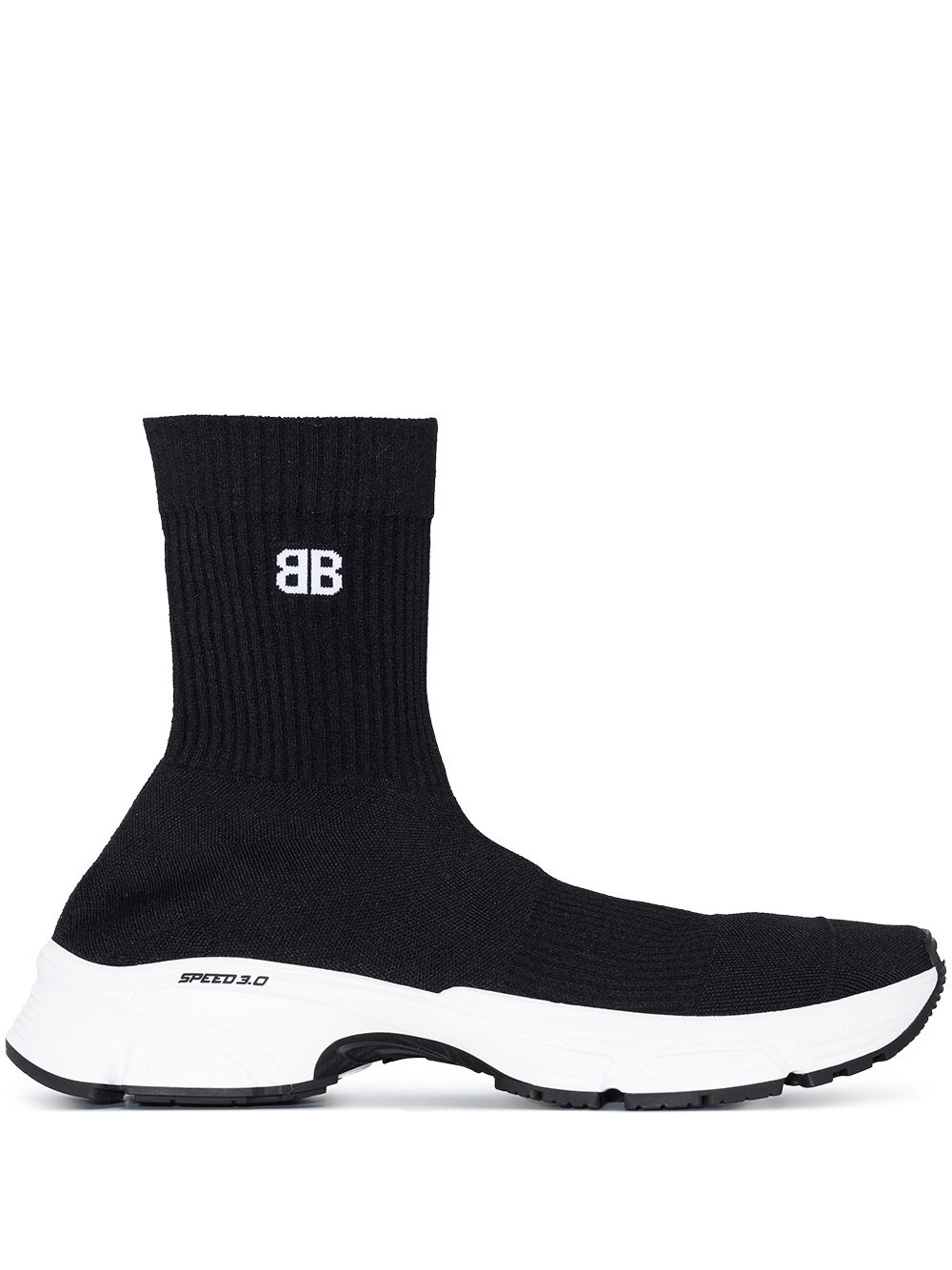 Balenciaga 巴黎世家 Speed 3.0 袜式运动鞋 - 黑色
