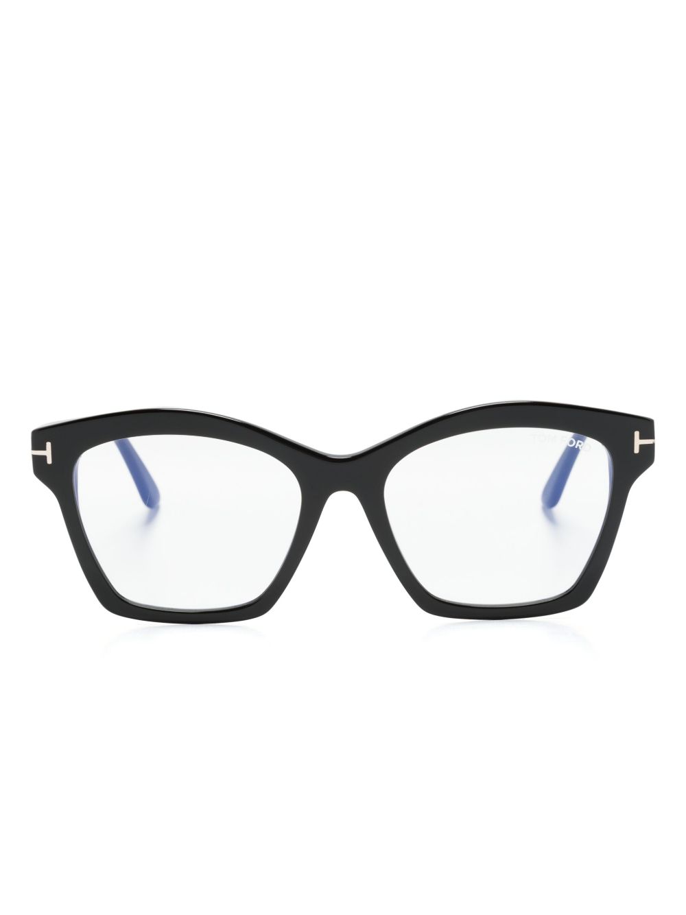 TOM FORD Eyewear 滤光式蝴蝶形镜框眼镜 - 黑色