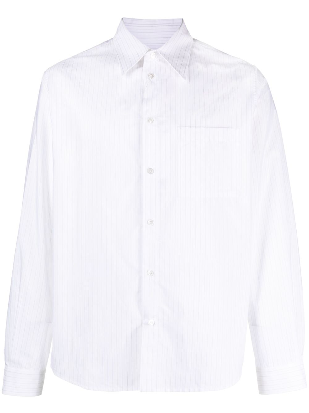 MM6 Maison Margiela 细条纹棉衬衫 - 白色