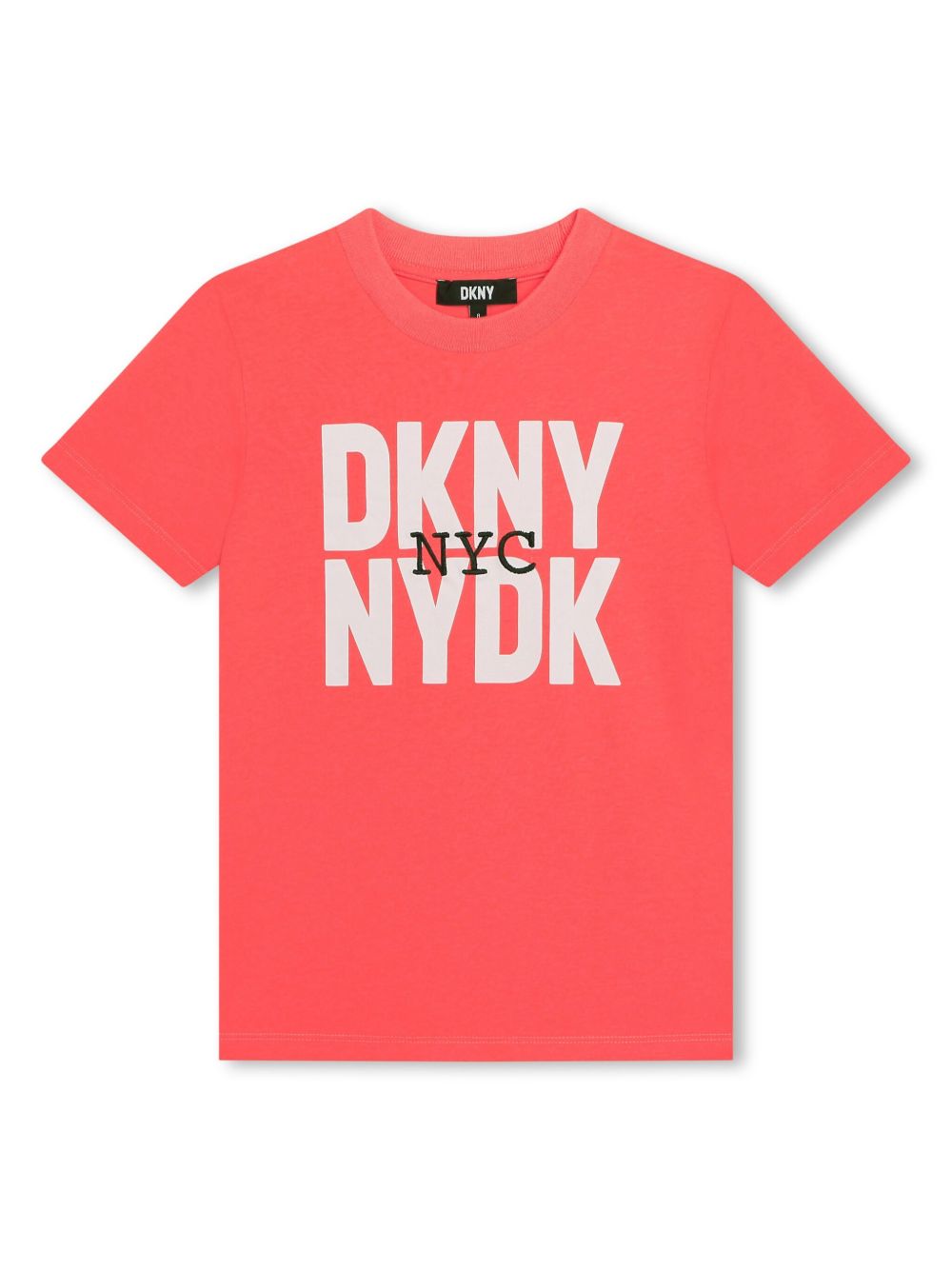 Dkny Kids 反向logo印花T恤 - 粉色