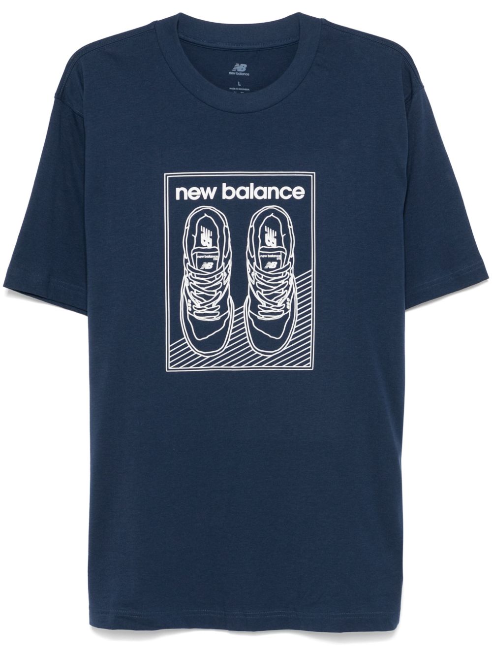 New Balance 550 T恤 - 蓝色