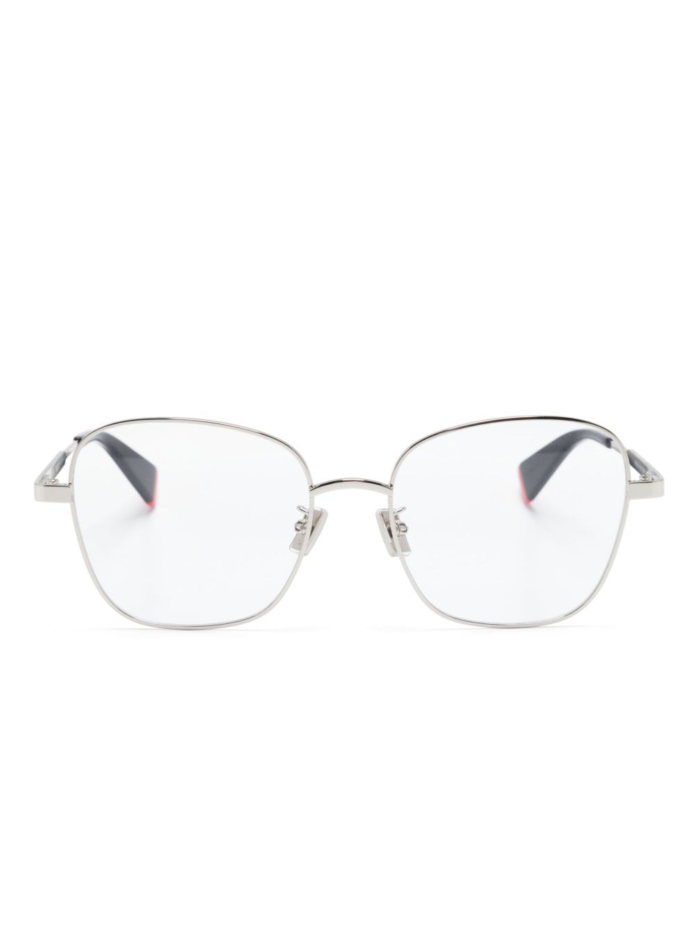 Kenzo logo雕刻方框眼镜 - 银色