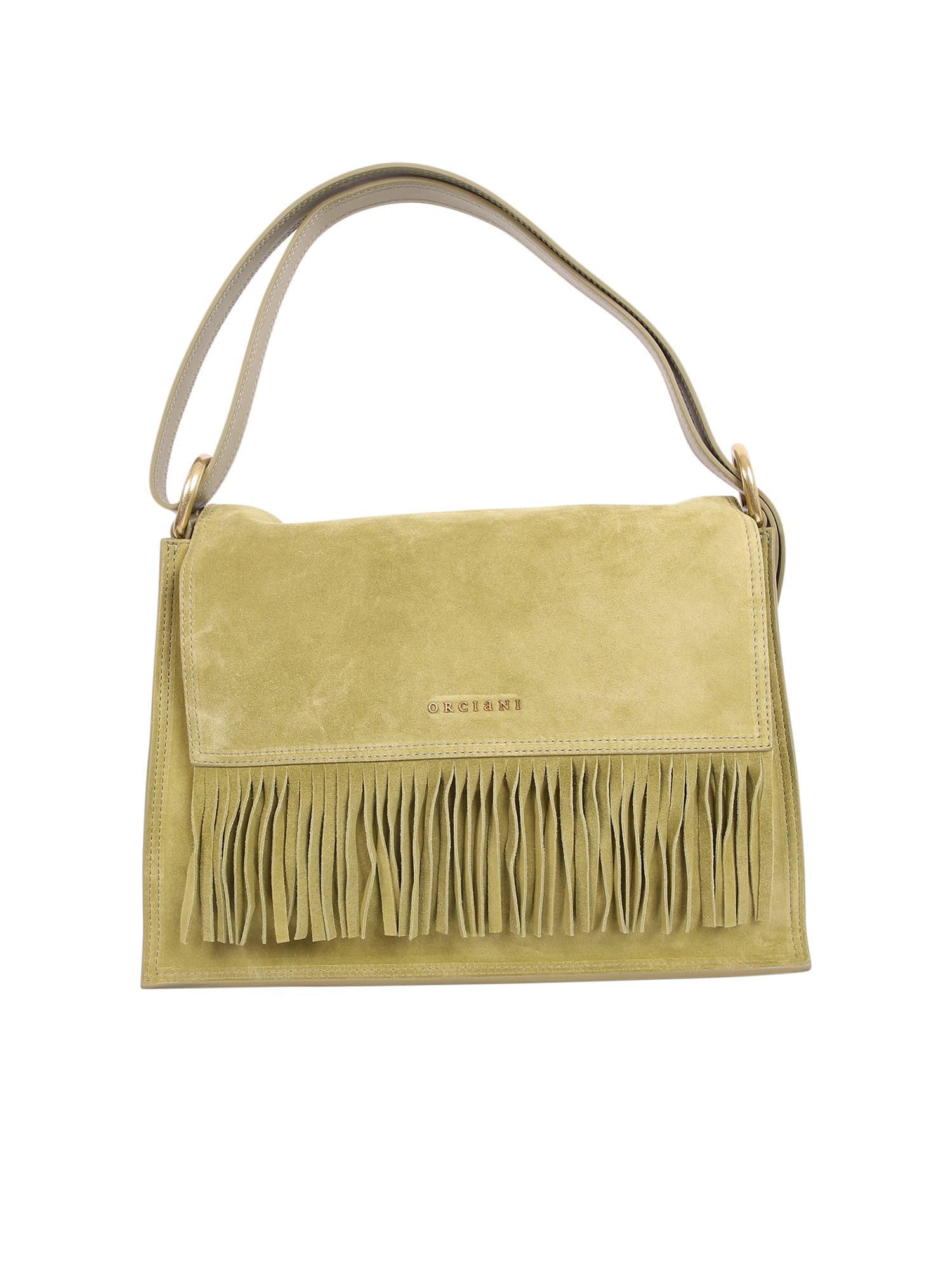 Orciani Pillow Naif Fringe Shoulder Bag