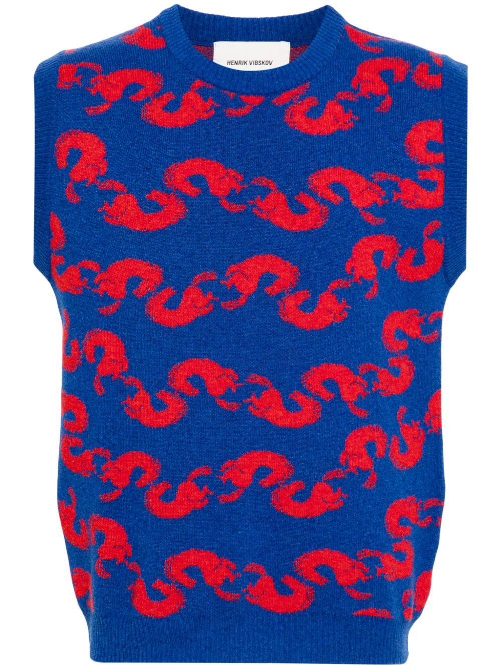 Henrik Vibskov Shrimpy Horse 马甲 - 蓝色