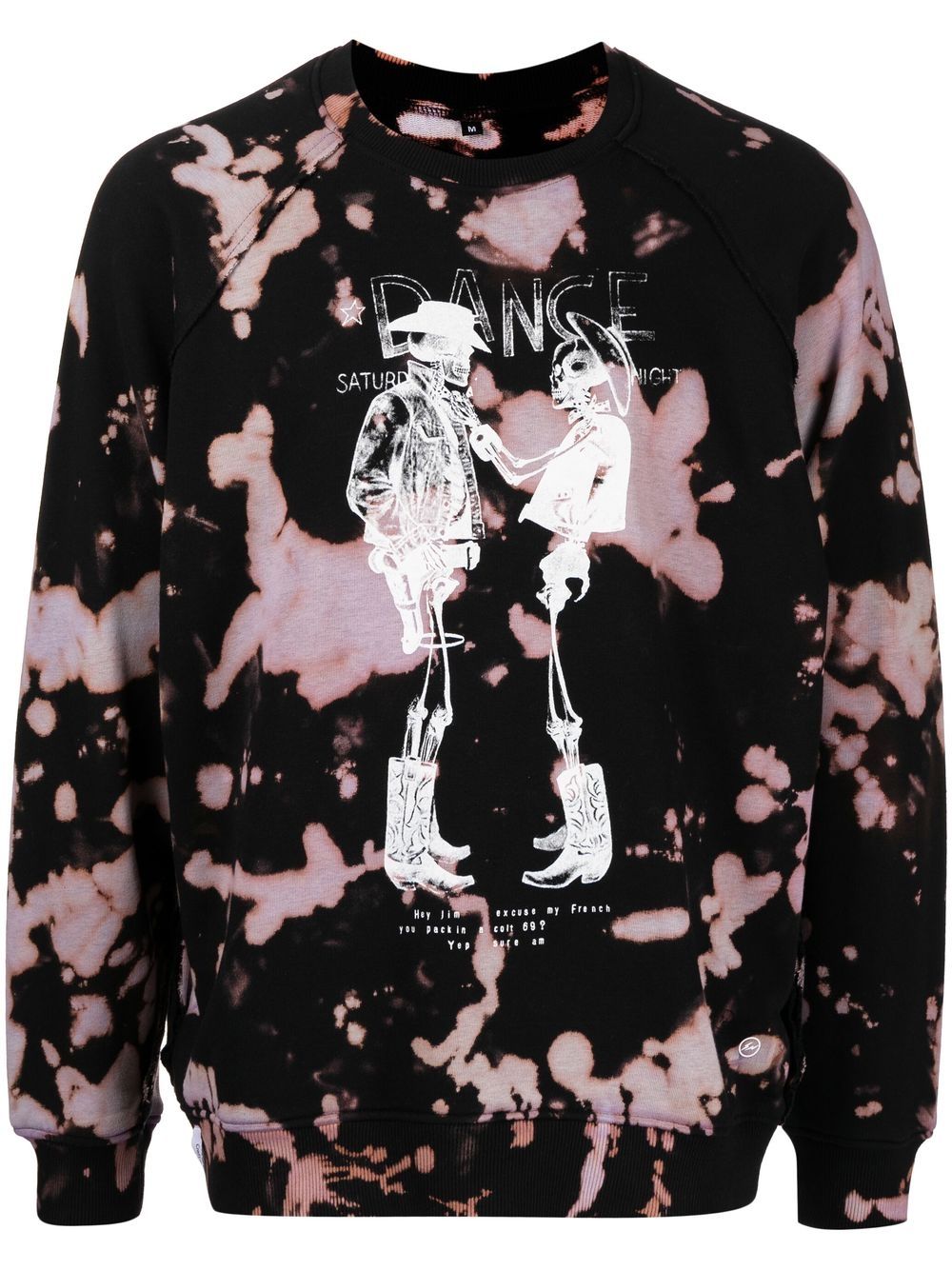 Stain Shade x Hiroshi Fujiwara 骷髅印花卫衣 - 黑色