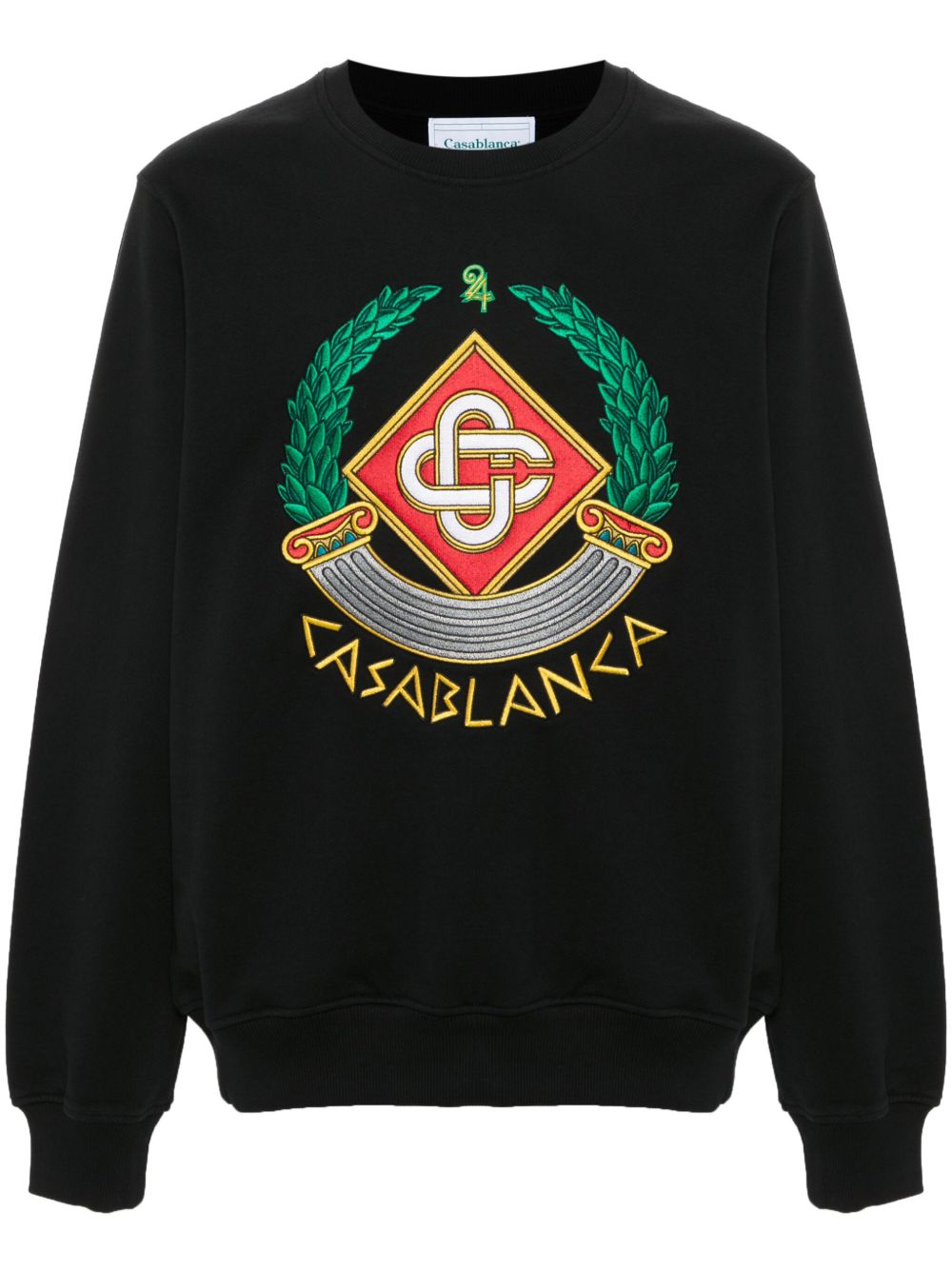 Casablanca Casa Crest 刺绣卫衣 - 黑色