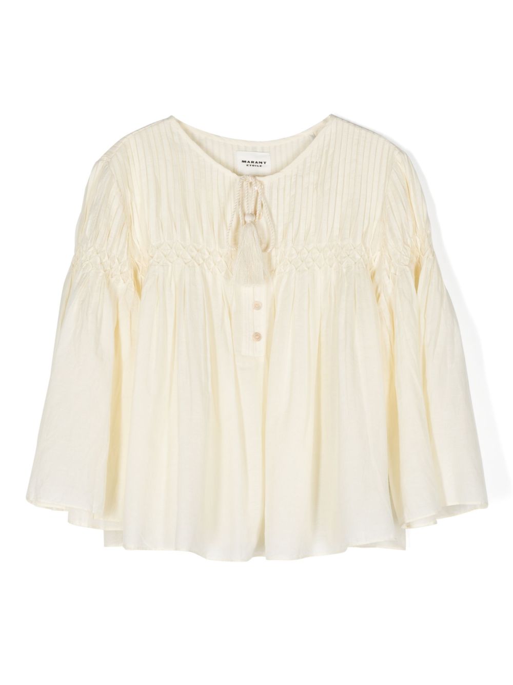 MARANT ÉTOILE Axeliana 车缝褶细节罩衫 - 中性色