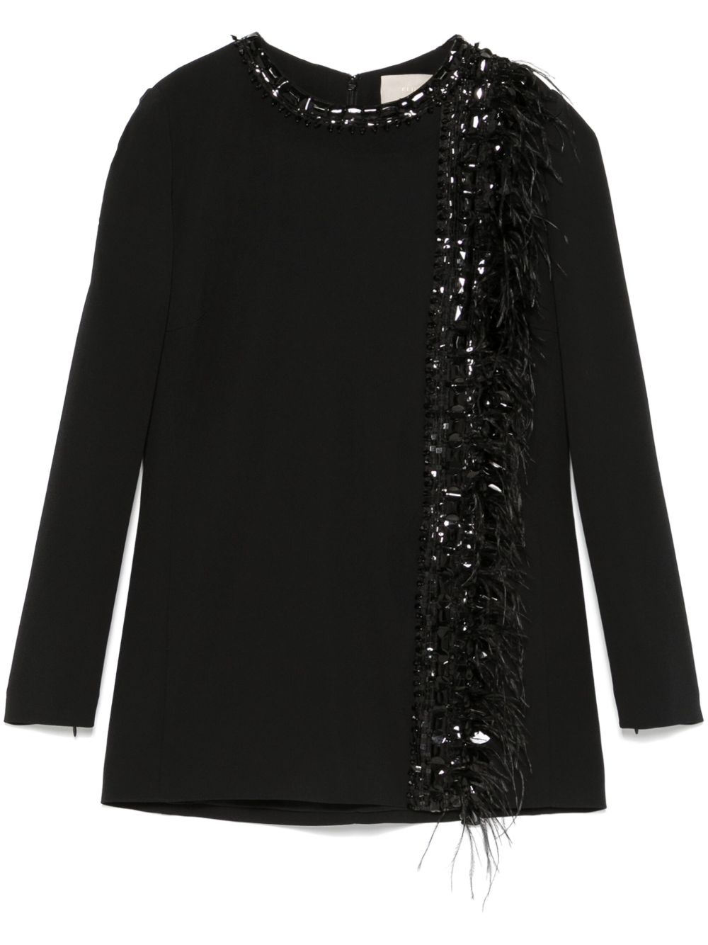 Elie Saab 刺绣卡迪罩衫 - 黑色
