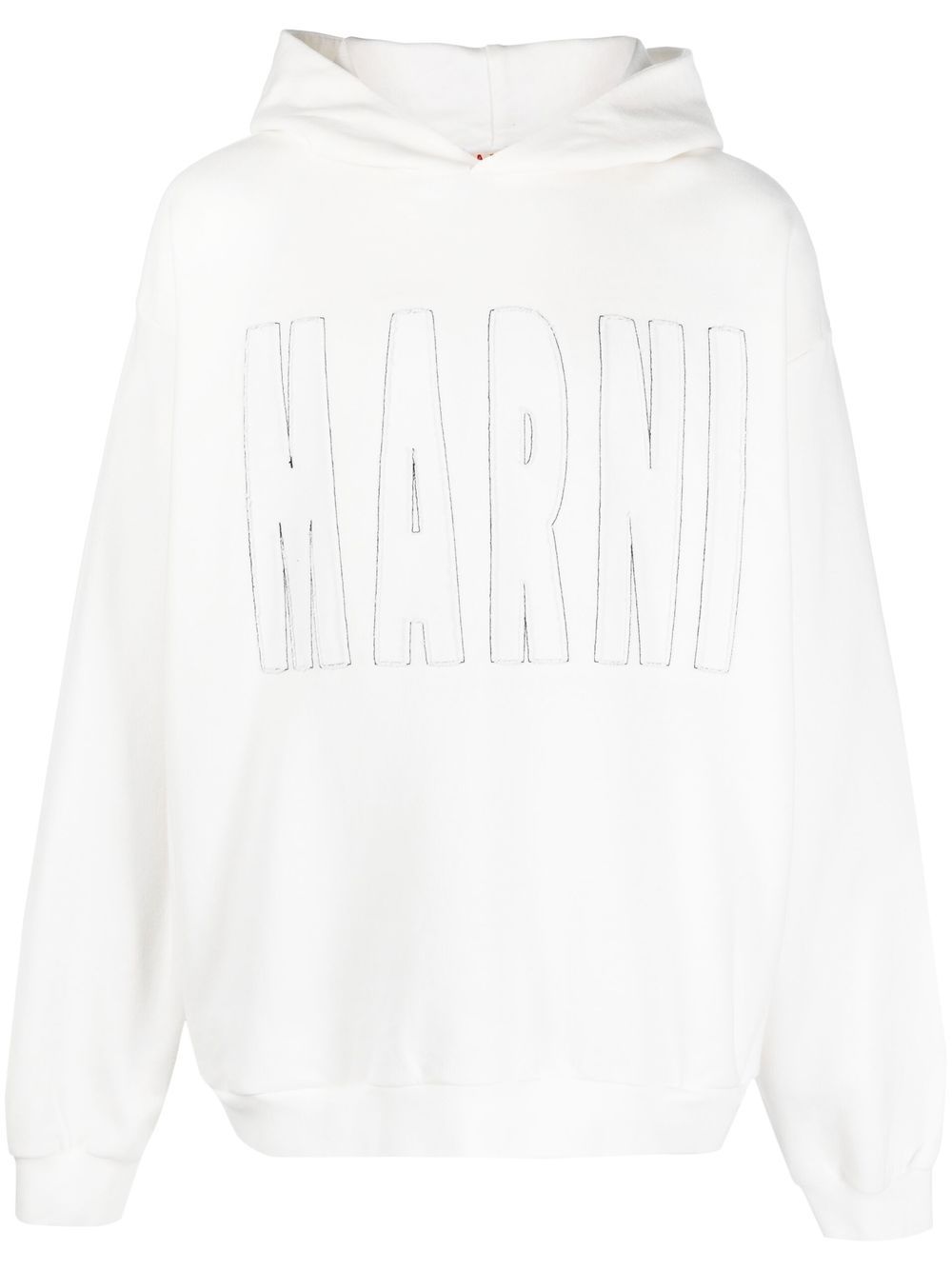 Marni logo印花连帽衫 - 白色