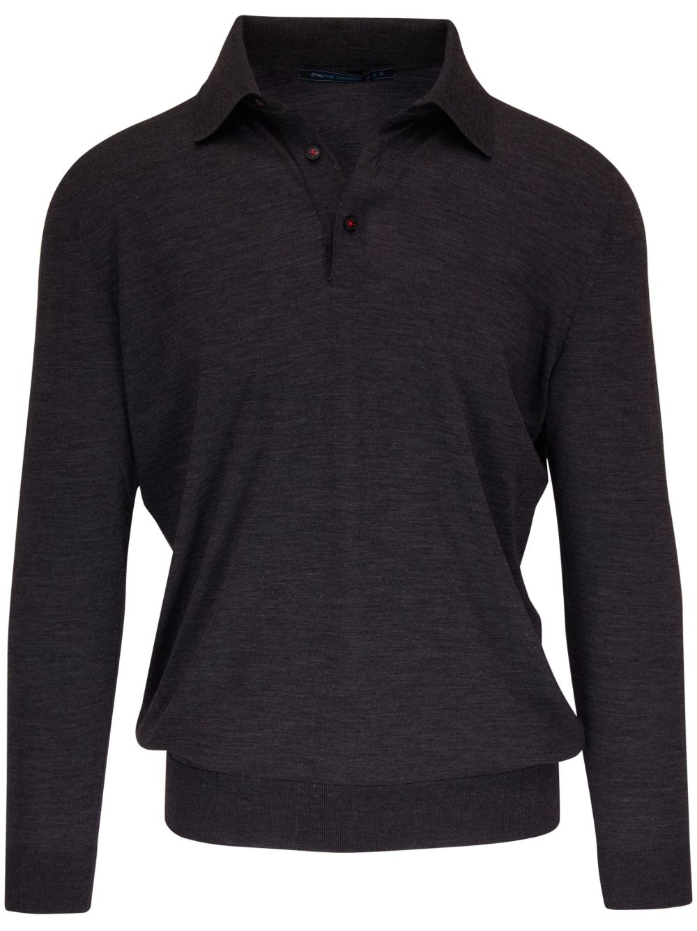 Kiton 羊毛长袖polo领毛衣 - 灰色