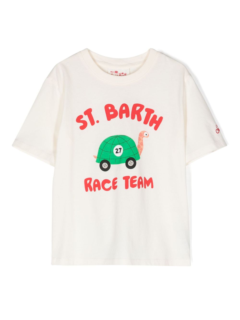 MC2 Saint Barth Kids 图案印花棉T恤 - 中性色
