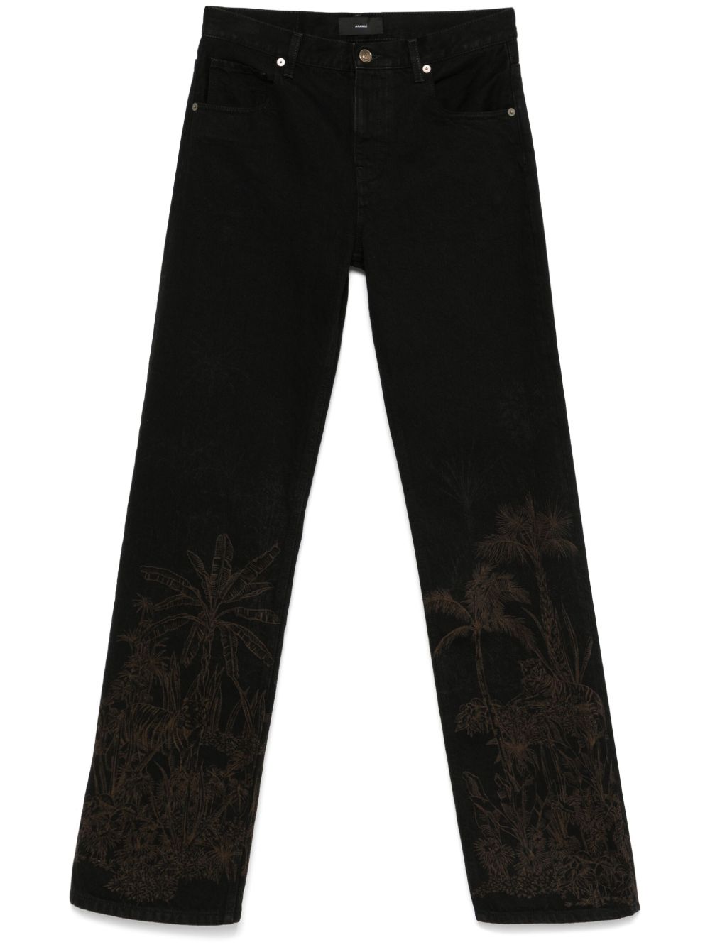 Alanui Jungle Toile de Jouy 牛仔裤 - 黑色