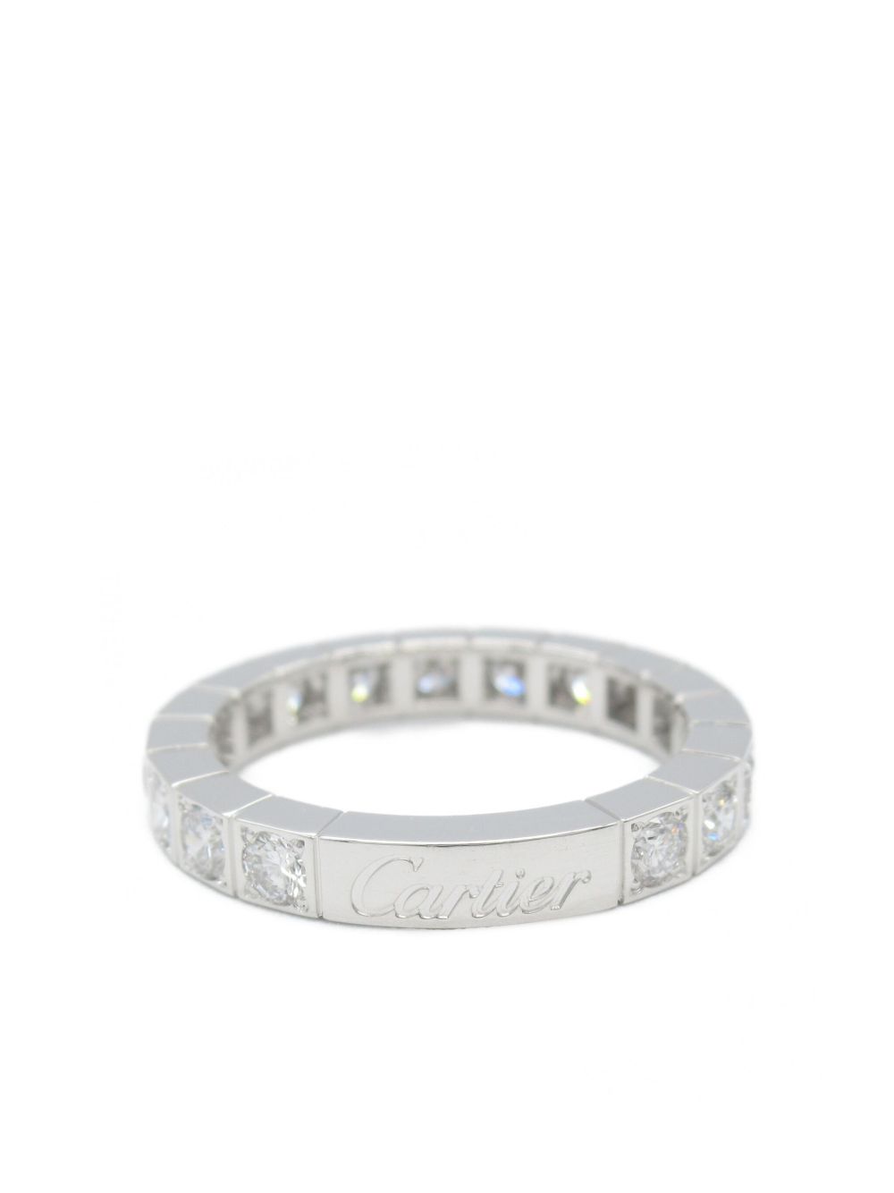 Cartier 18K白金钻石 Raniere 戒指（2010年代典藏款） - 银色