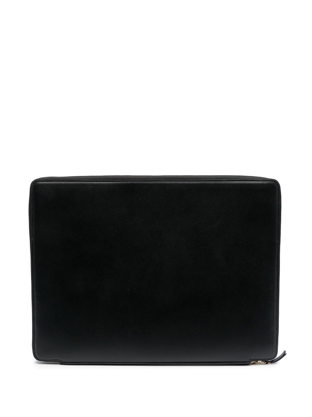 Comme Des Garçons Wallet 皮质拉链公文包 - 黑色