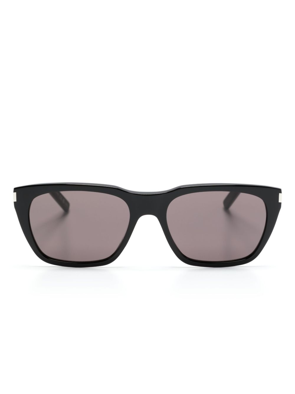 Saint Laurent Eyewear logo雕刻镜腿猫眼框太阳眼镜 - 黑色