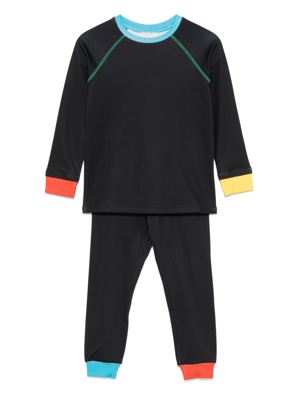 Stella McCartney Kids 对比边饰运动套装 - 黑色