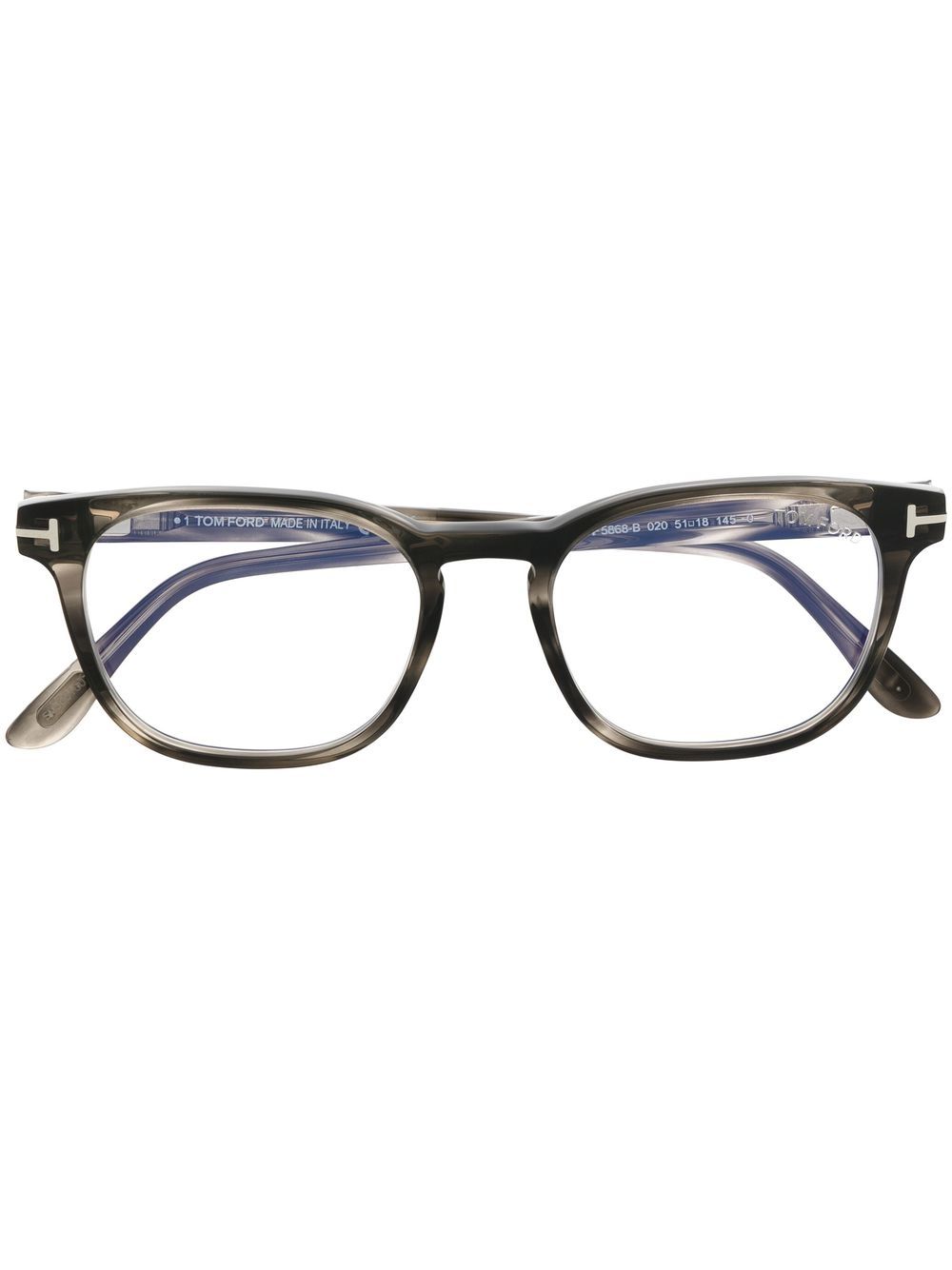 TOM FORD Eyewear Dark Havana 方框眼镜 - 灰色