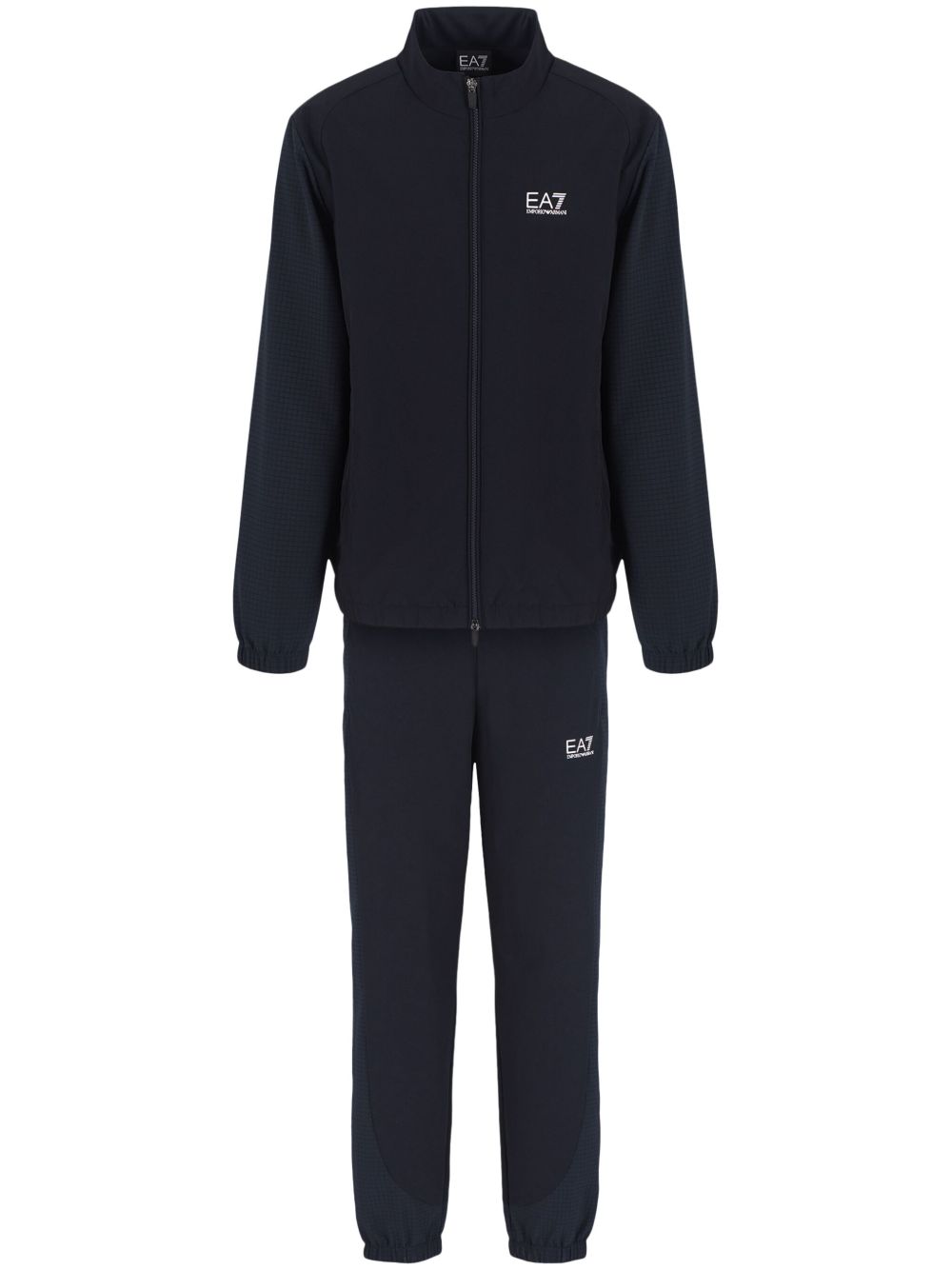 Ea7 Emporio Armani logo印花运动夹克 - 蓝色