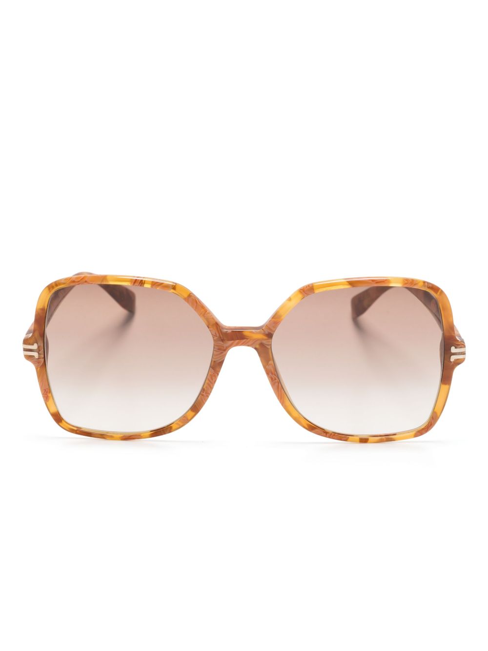 Marc Jacobs Eyewear 超大镜框太阳眼镜 - 褐色