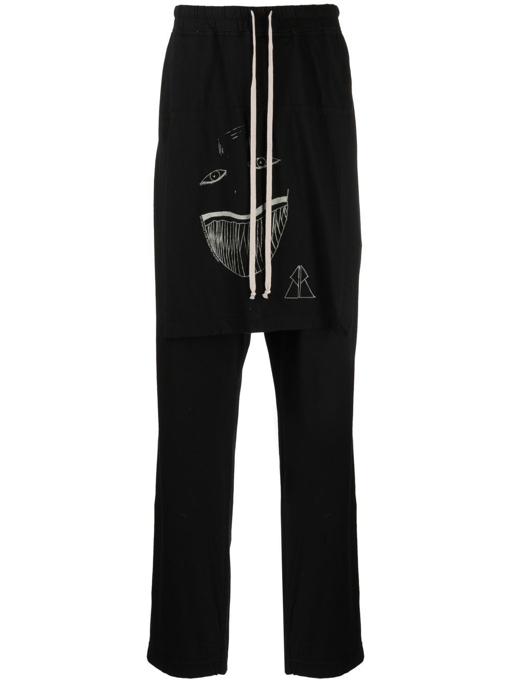Rick Owens DRKSHDW Toothface Belas 露踝运动裤 - 黑色