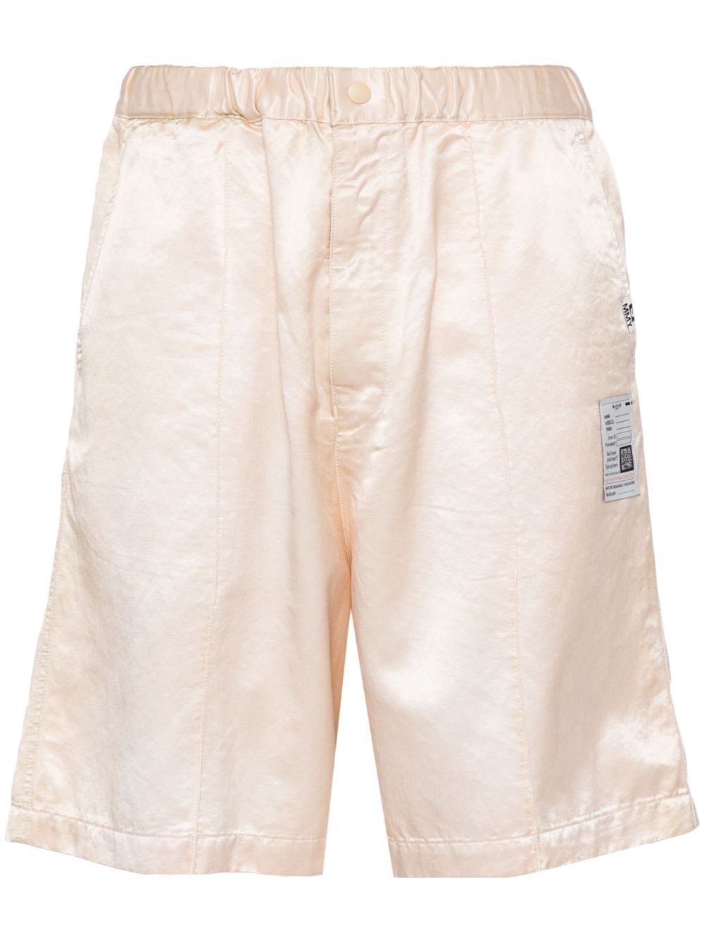 Maison MIHARA YASUHIRO logo吊牌缎面泳裤 - 中性色