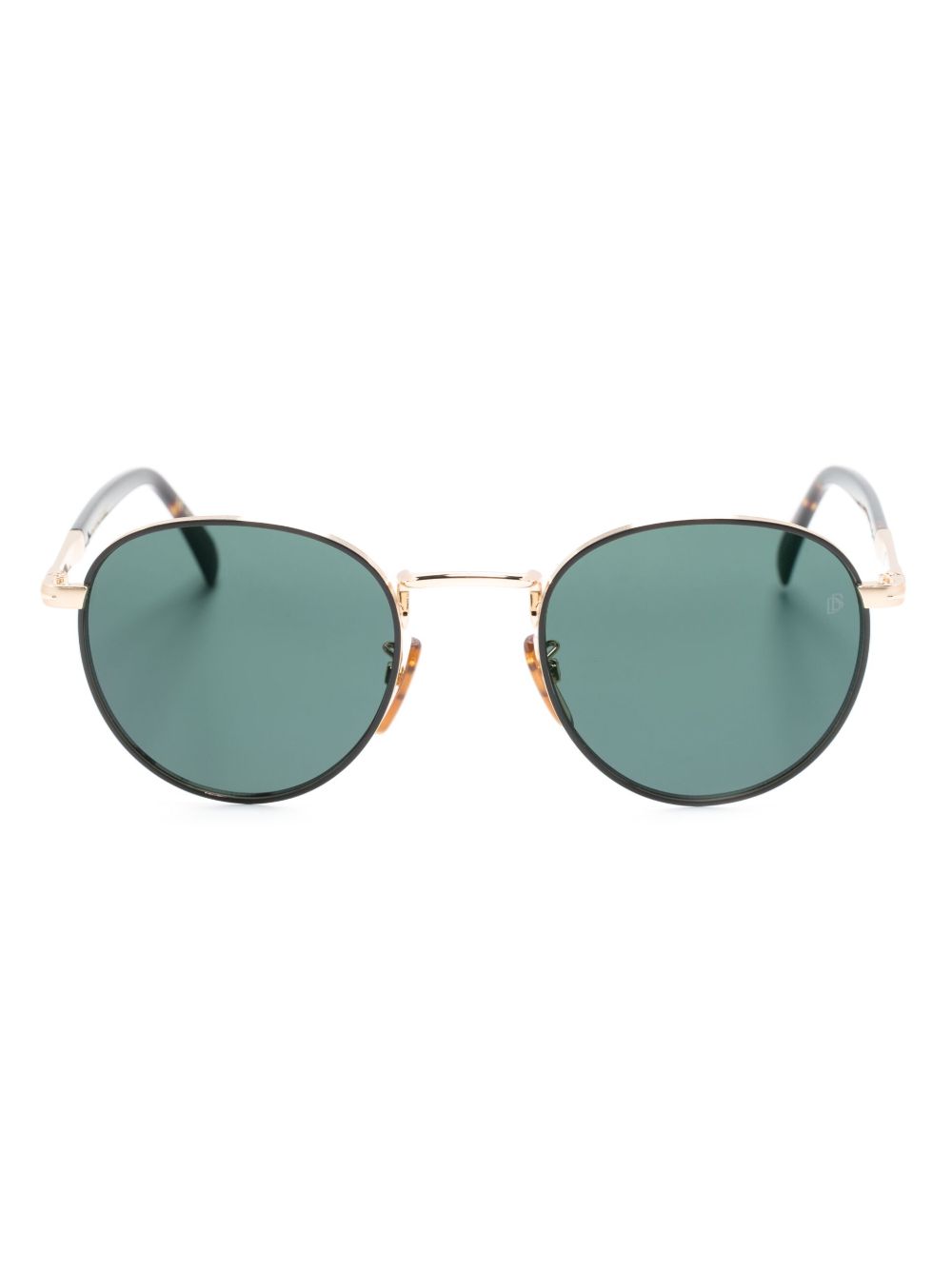 Eyewear by David Beckham 玳瑁纹圆框太阳眼镜 - 金色