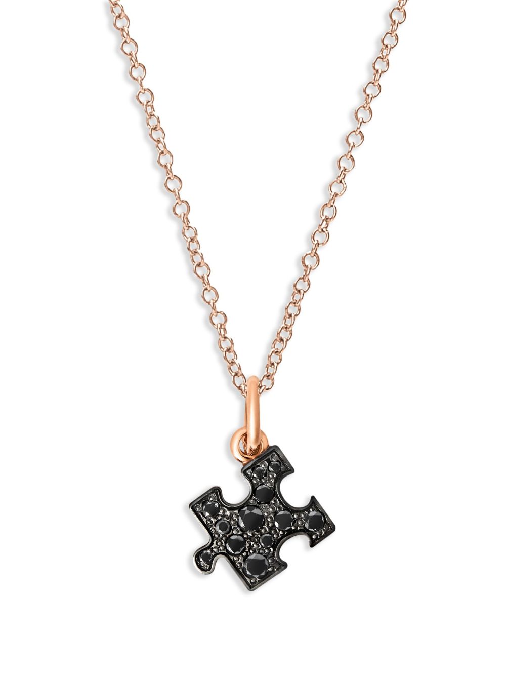 Dodo 9K玫瑰金 Precious Puzzle 钻石吊饰 - 金色