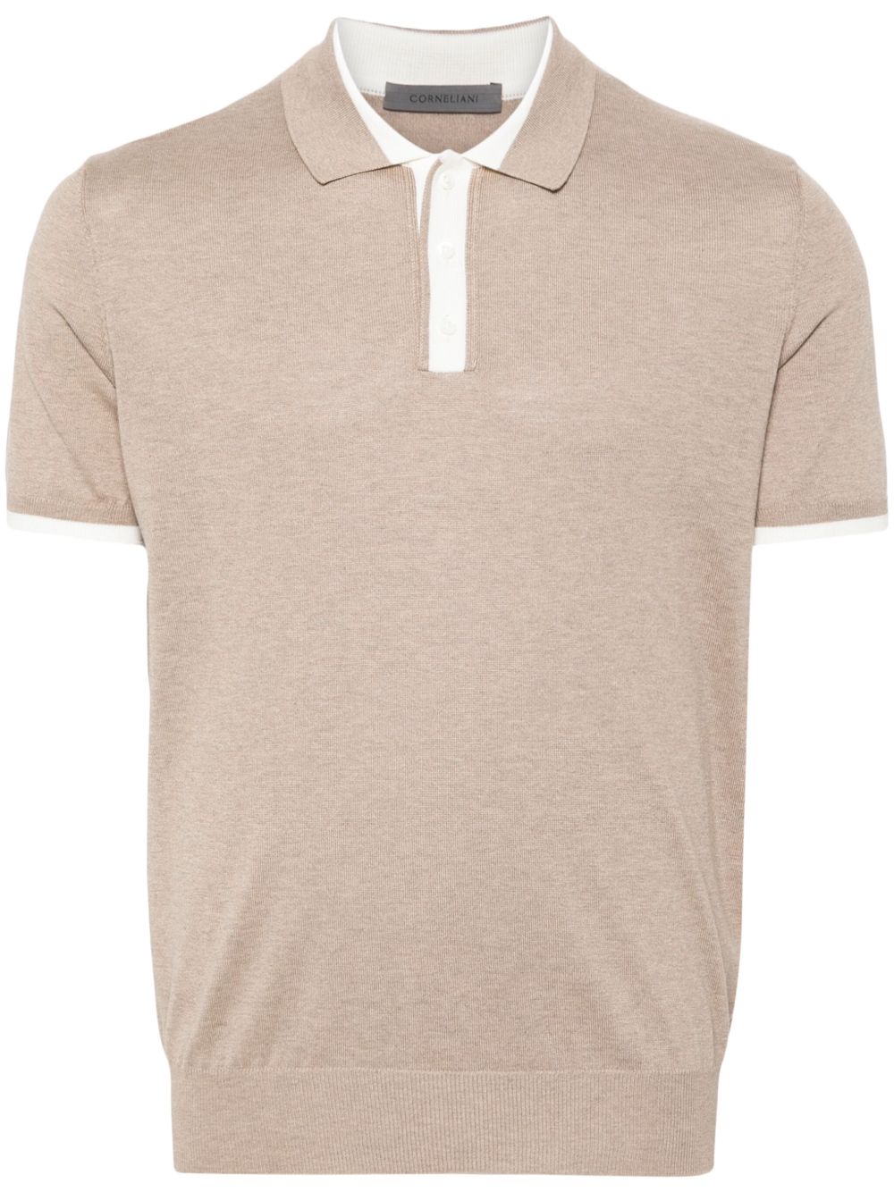 Corneliani 对比边饰polo衫 - 中性色