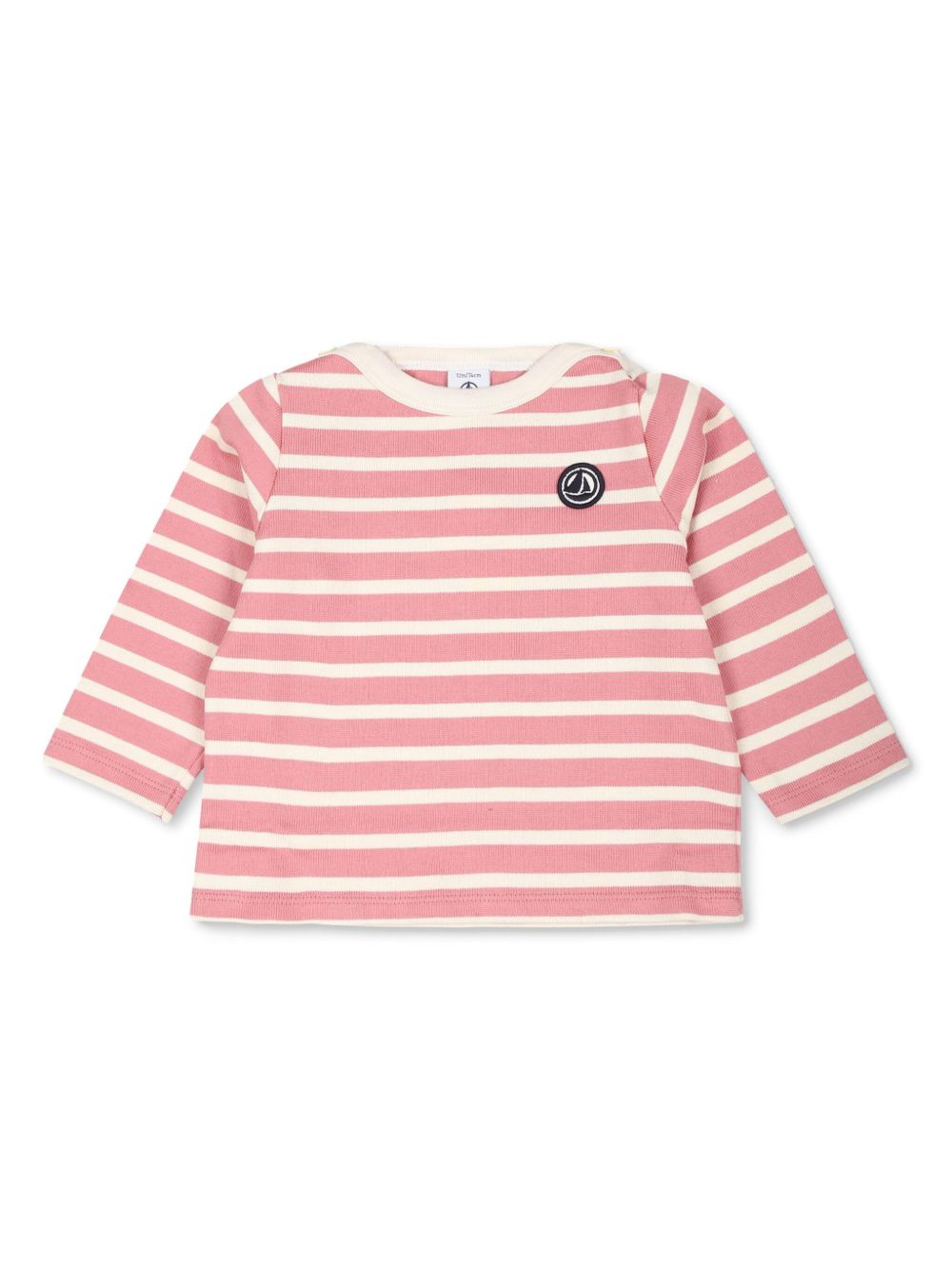 Petit Bateau 条纹T恤 - 粉色
