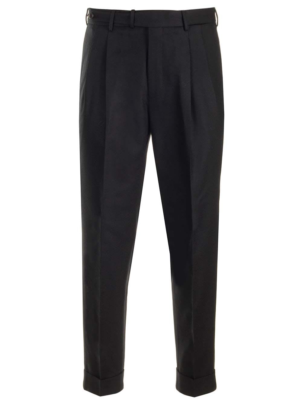 PT Torino Wool And Cashmere Flannel Trousers