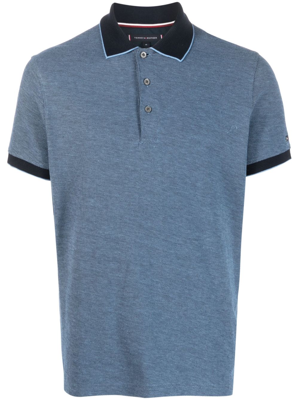 Tommy Hilfiger 标贴棉polo衫 - 蓝色