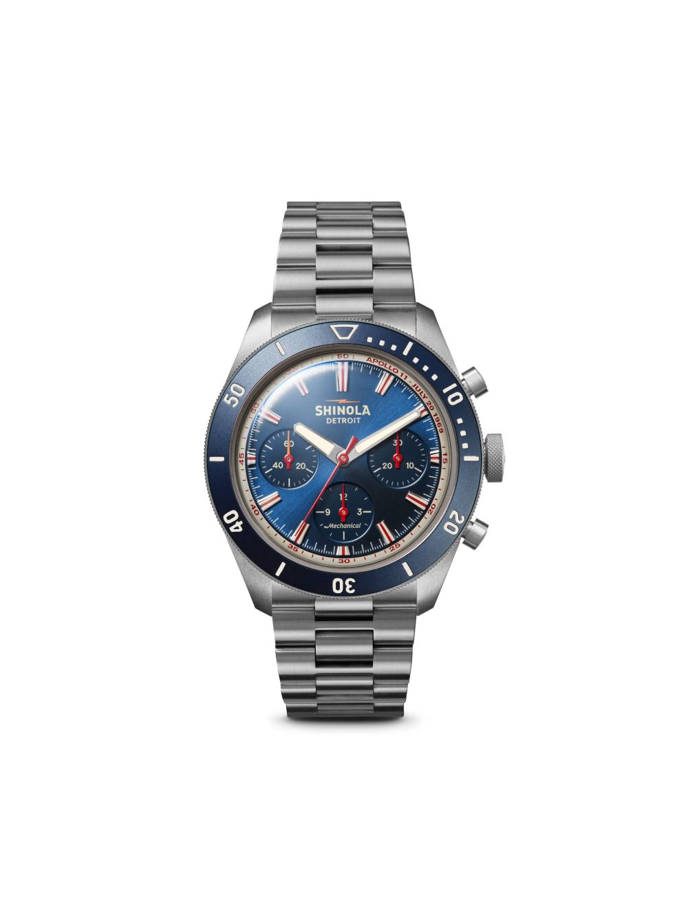 Shinola The Mooncraft Monster Chrono 43毫米腕表 - 蓝色
