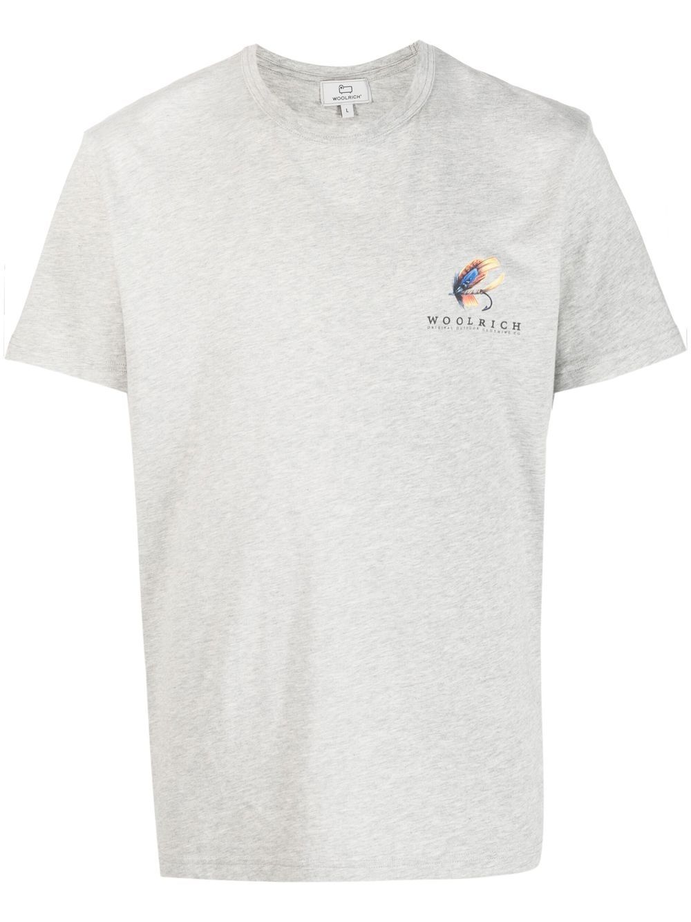 Woolrich logo印花短袖T恤 - 灰色