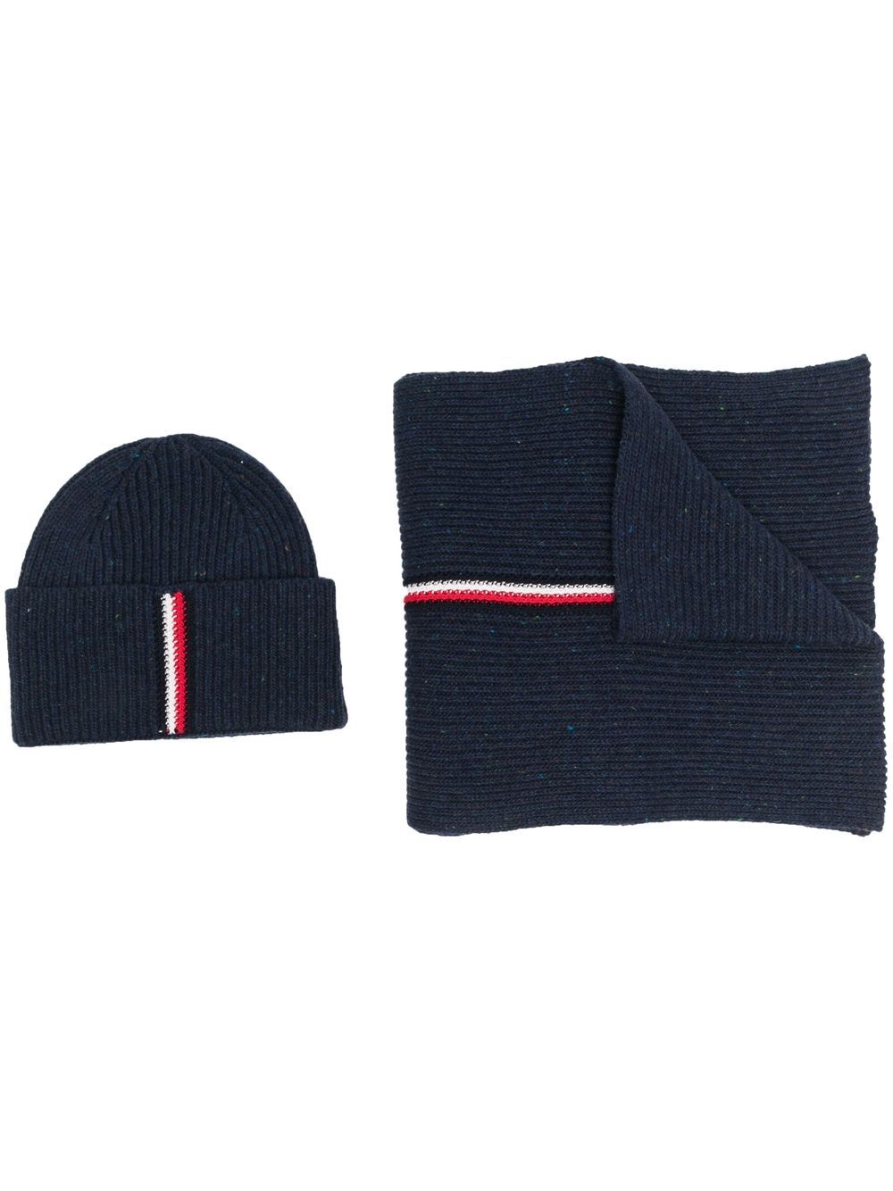Tommy Hilfiger Downtown 套头帽与围巾套装 - 蓝色