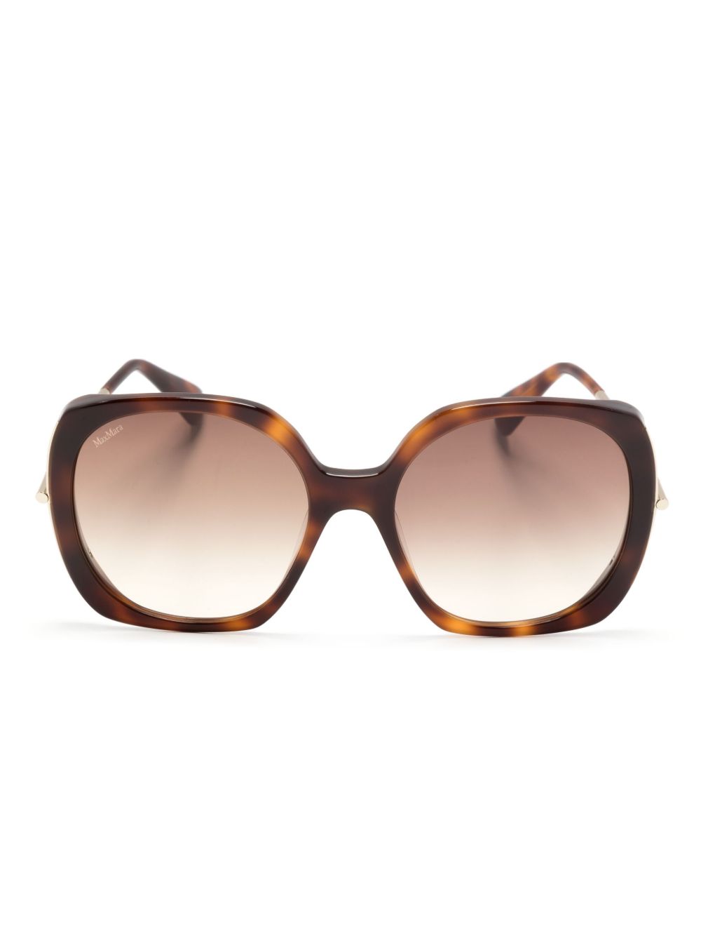 Max Mara Eyewear 超大镜框太阳眼镜 - 褐色