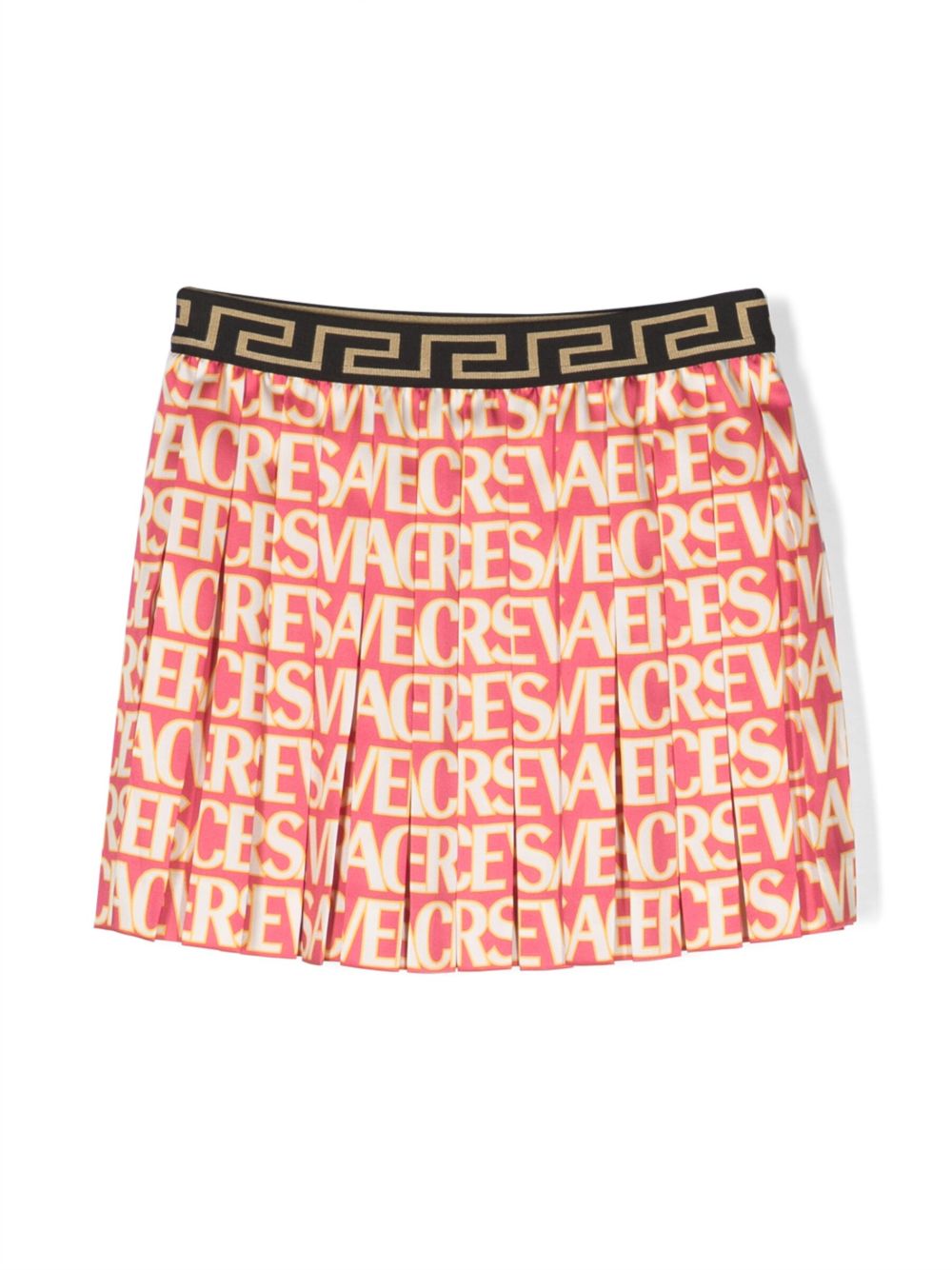 Versace Kids Versace Allover 百褶半身裙 - 粉色