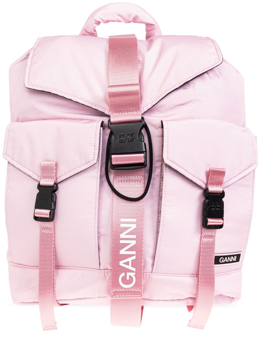 GANNI Tech 双肩包 - 粉色