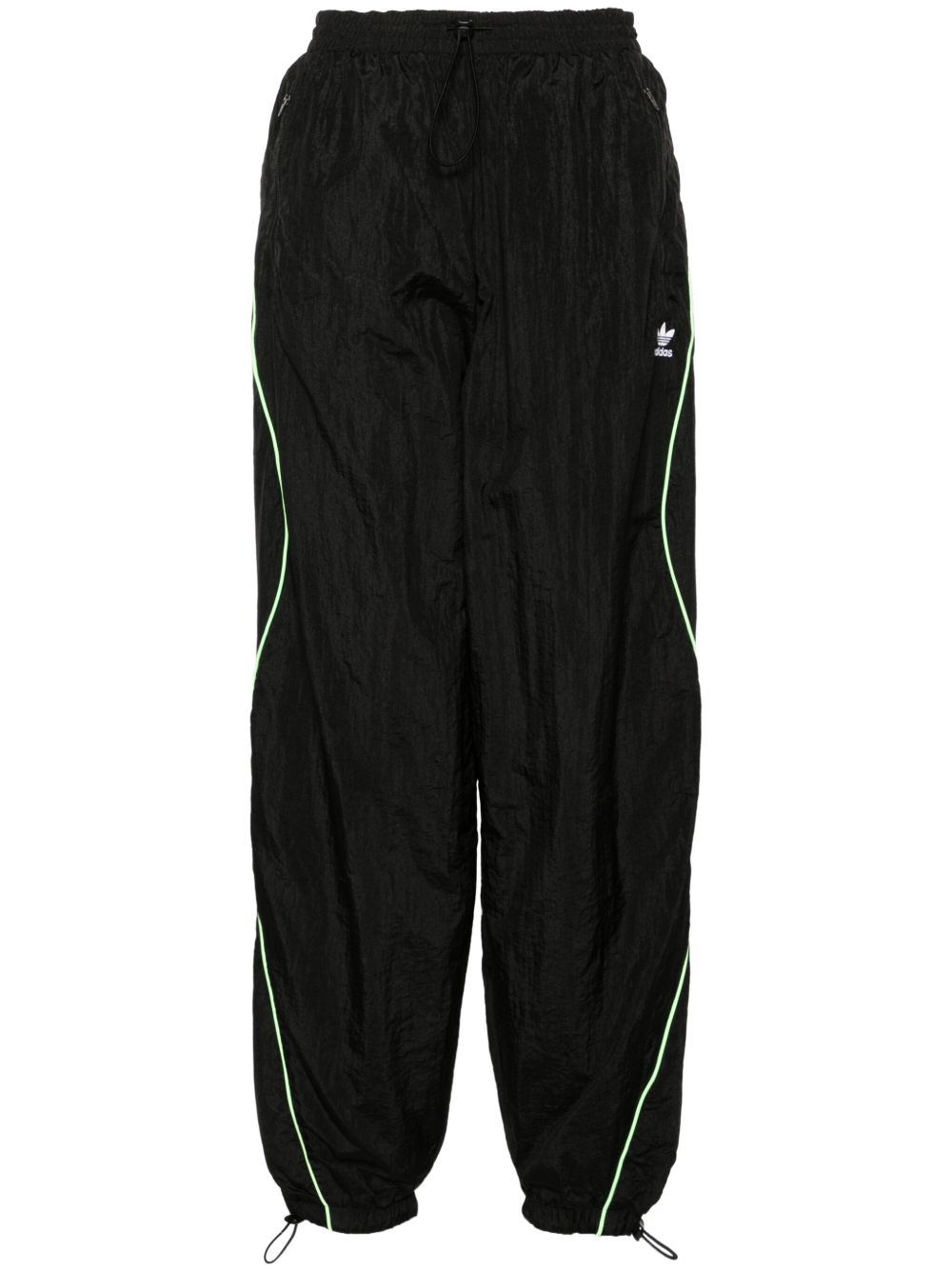 adidas Parachute 褶皱运动裤 - 黑色