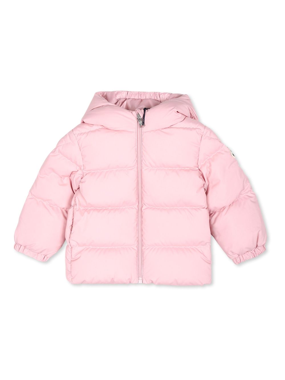 Moncler Enfant 连帽填充夹克 - 粉色