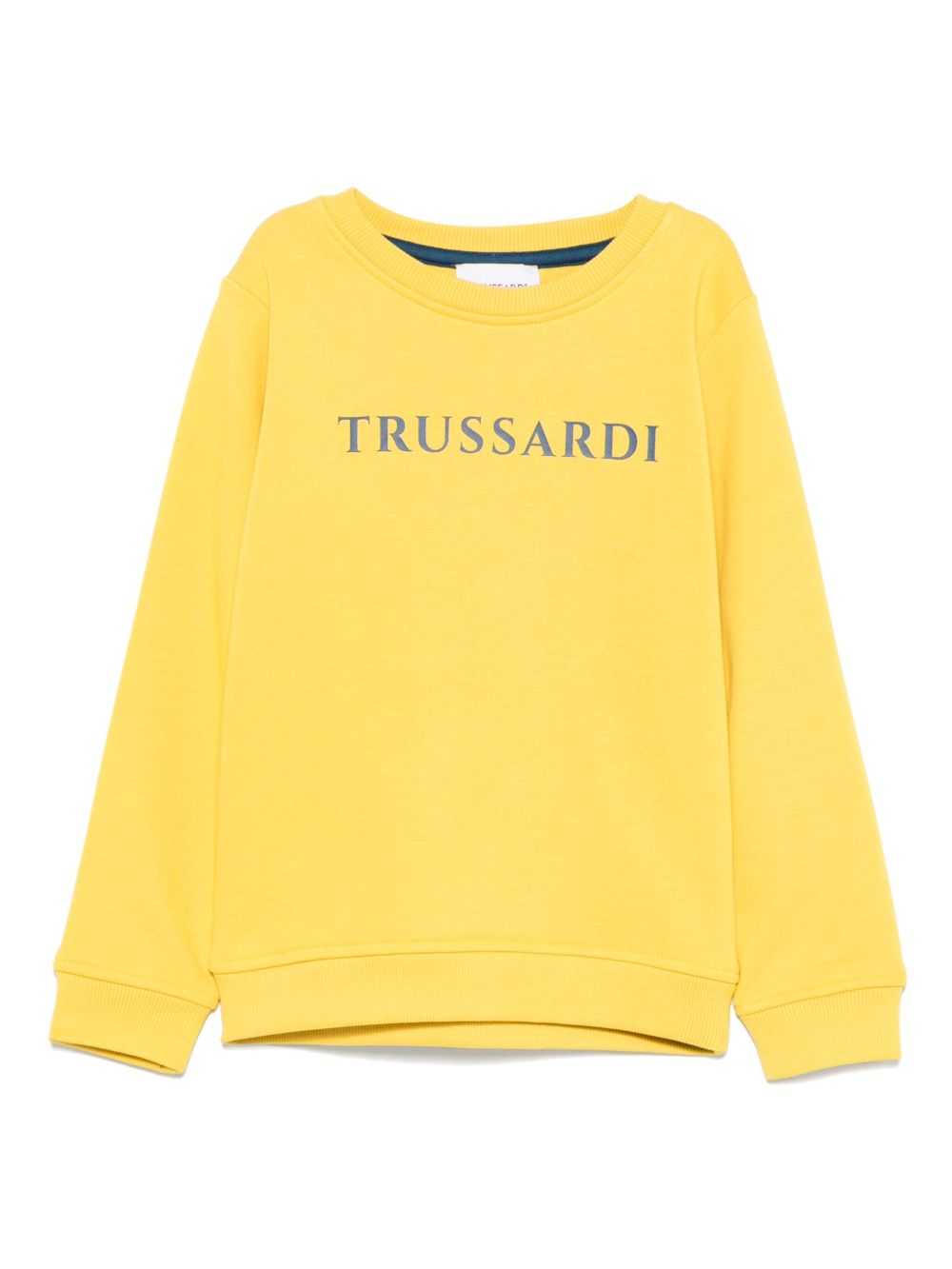 TRUSSARDI JUNIOR logo印花卫衣 - 黄色