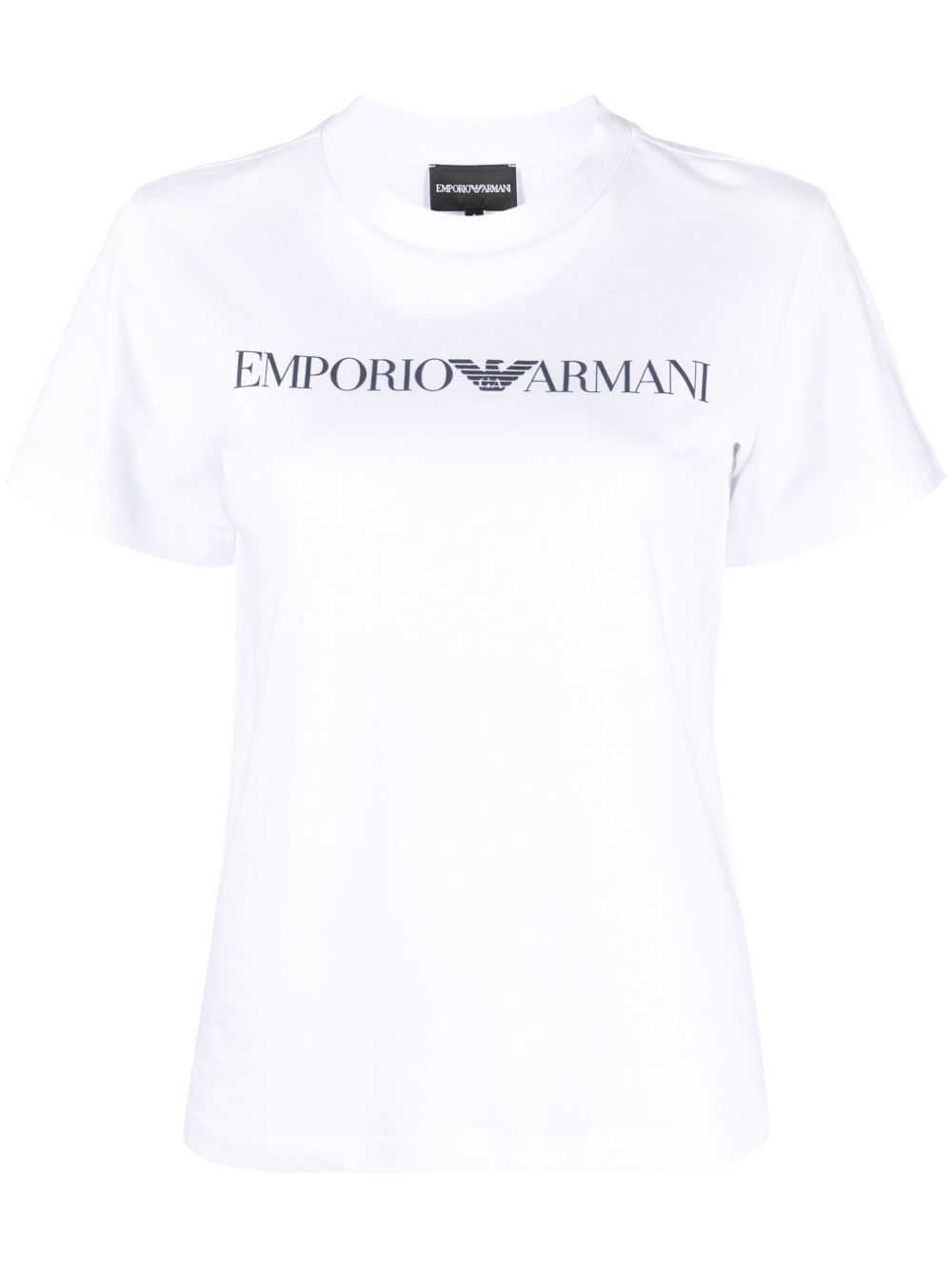 Emporio Armani logo印花短袖T恤 - 白色