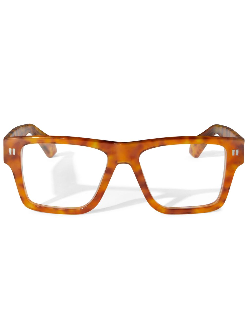 Off-White Style 75 玳瑁纹眼镜 - 褐色