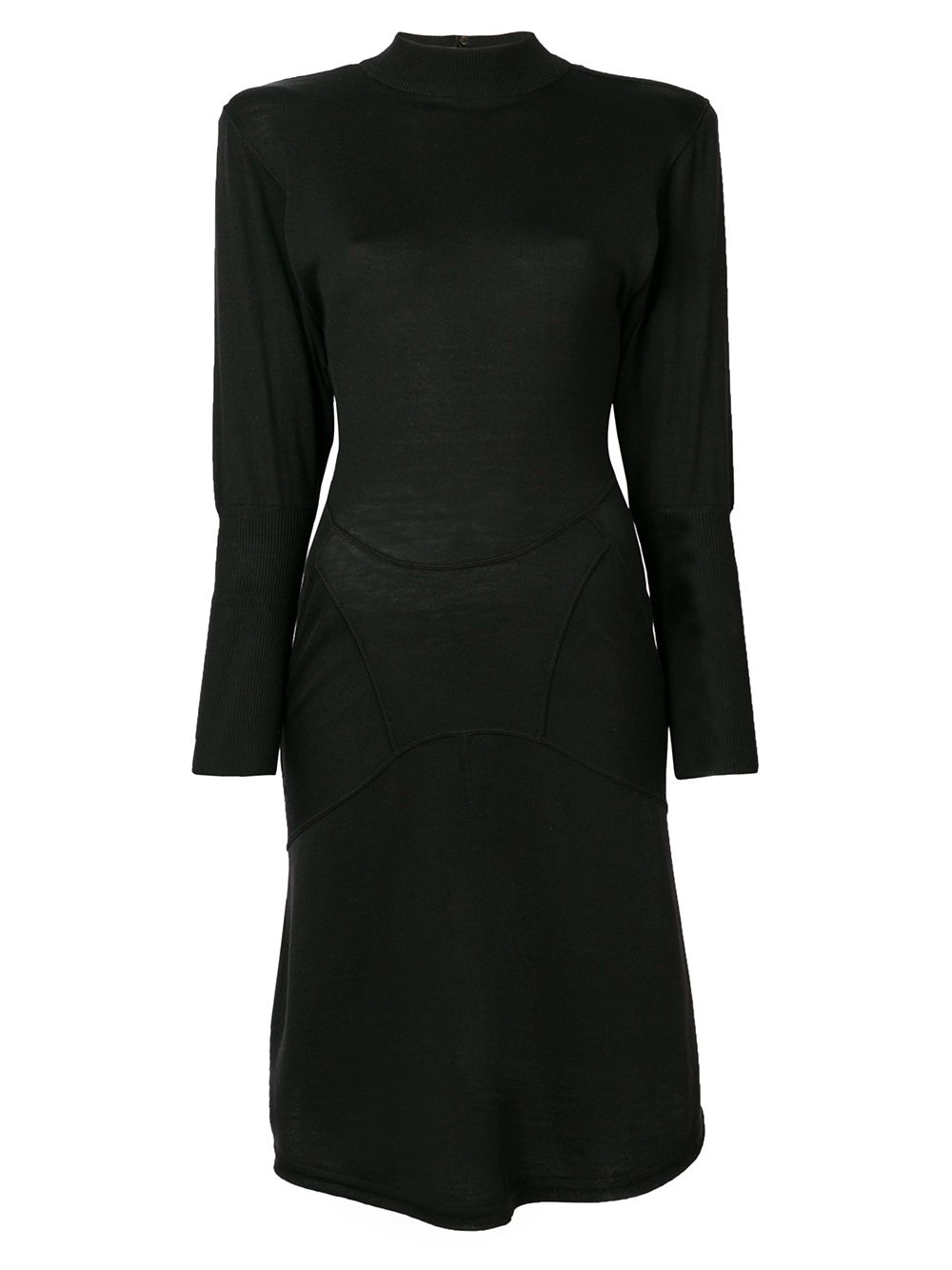 Alaïa Pre-Owned 古着合身短款连衣裙 - 黑色