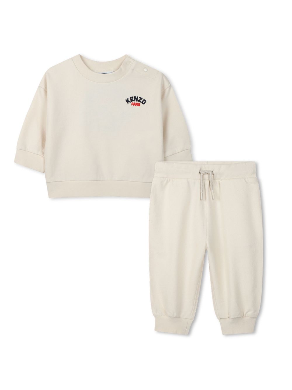 Kenzo Kids logo刺绣运动套装 - 中性色