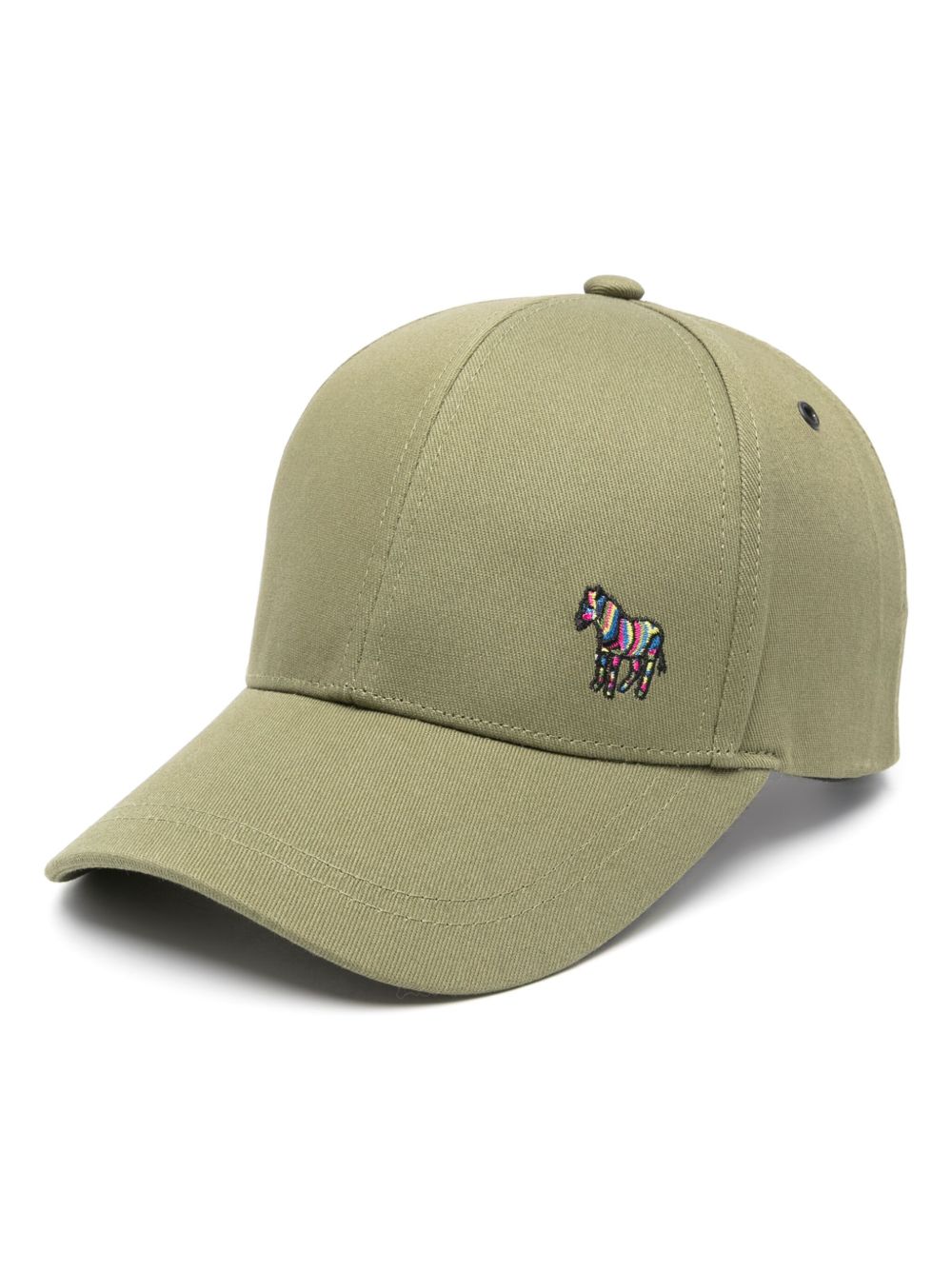 PS Paul Smith Zebra 图案棉棒球帽 - 绿色