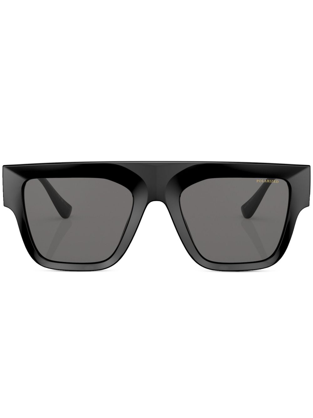 Versace Eyewear logo压纹方框太阳眼镜 - 黑色