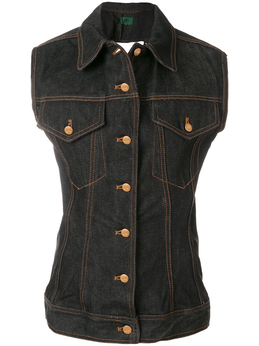 Jean Paul Gaultier Pre-Owned 古着牛仔马甲 - 黑色