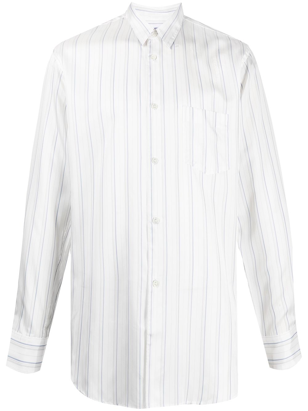 Comme Des Garçons Shirt 条纹长袖衬衫 - 白色