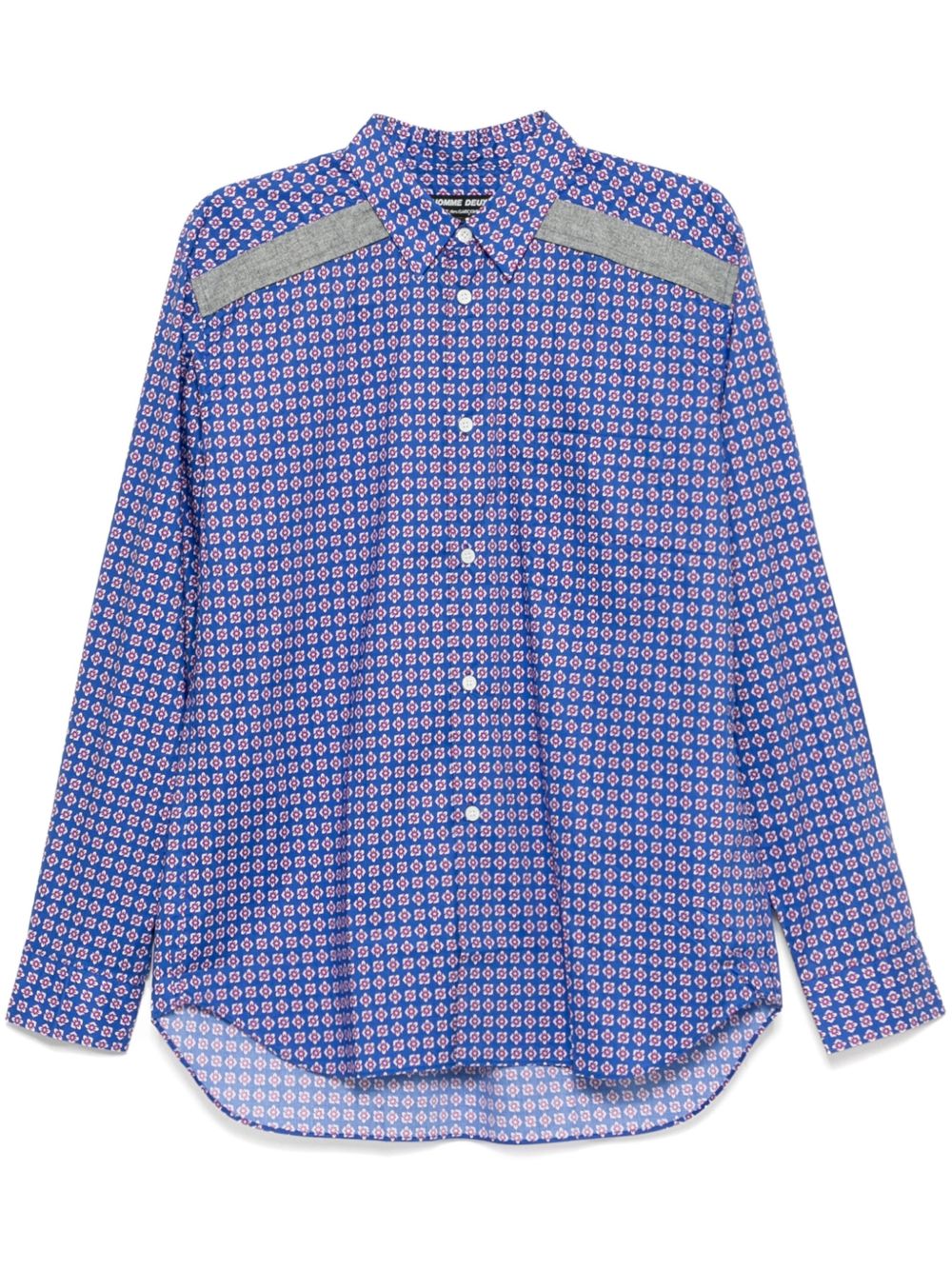 Comme des Garçons Homme Deux 图案衬衫 - 蓝色
