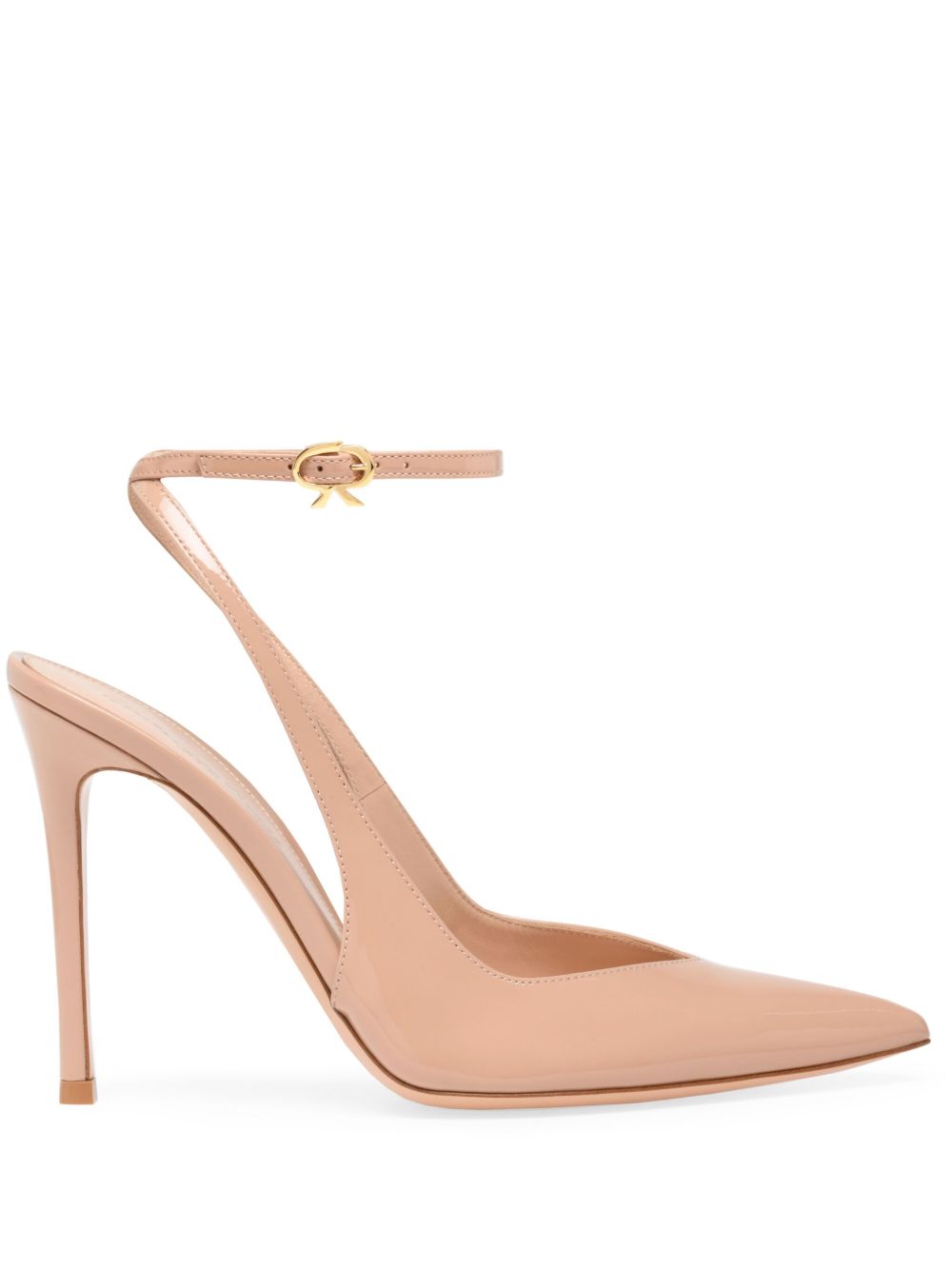 Gianvito Rossi 皮质高跟鞋（11厘米） - 中性色